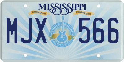 MS license plate MJX566