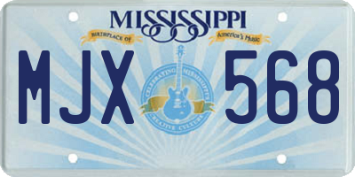 MS license plate MJX568