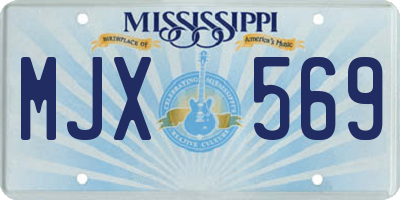 MS license plate MJX569
