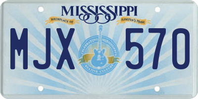 MS license plate MJX570
