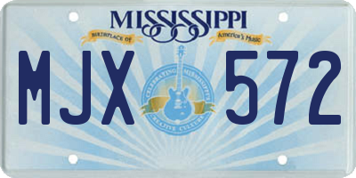 MS license plate MJX572