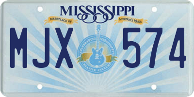 MS license plate MJX574