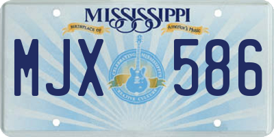 MS license plate MJX586