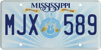 MS license plate MJX589