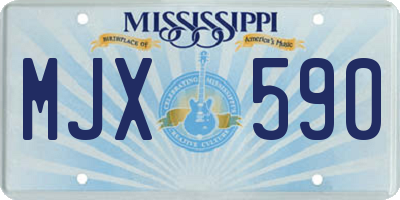 MS license plate MJX590