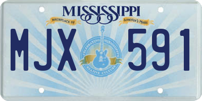 MS license plate MJX591