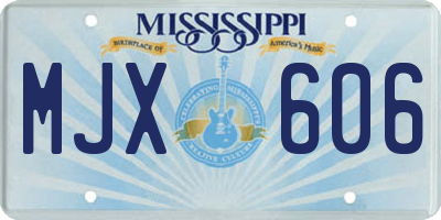 MS license plate MJX606