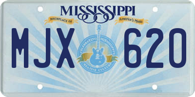 MS license plate MJX620