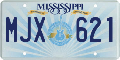 MS license plate MJX621