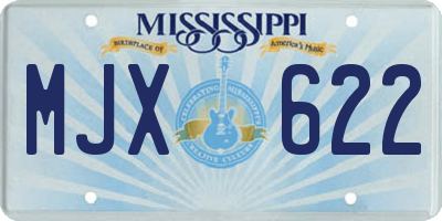 MS license plate MJX622