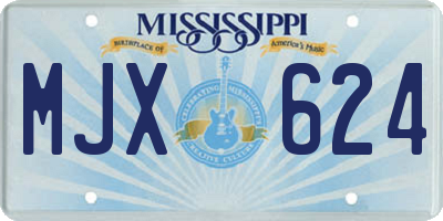 MS license plate MJX624
