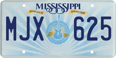 MS license plate MJX625
