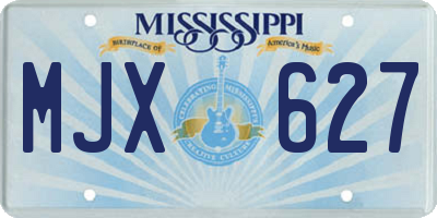 MS license plate MJX627