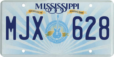 MS license plate MJX628