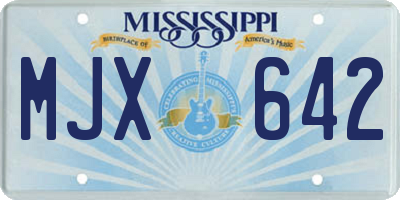 MS license plate MJX642