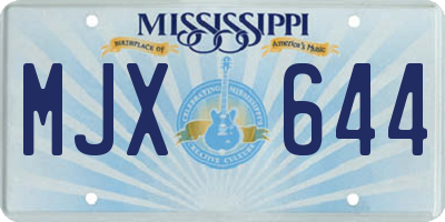 MS license plate MJX644