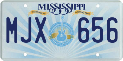MS license plate MJX656