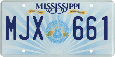MS license plate MJX661