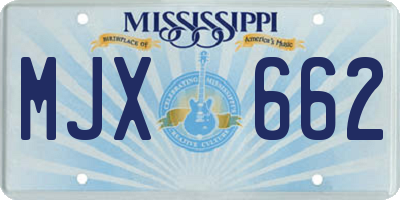 MS license plate MJX662