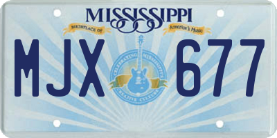 MS license plate MJX677