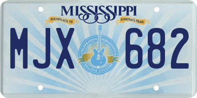 MS license plate MJX682