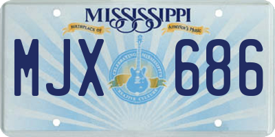 MS license plate MJX686