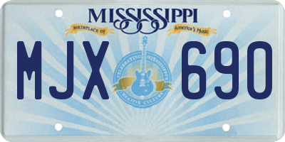 MS license plate MJX690