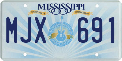 MS license plate MJX691