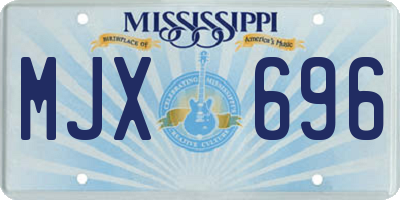 MS license plate MJX696