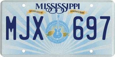 MS license plate MJX697