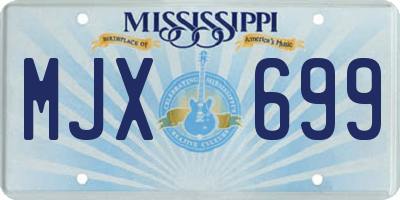 MS license plate MJX699