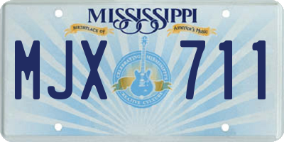 MS license plate MJX711
