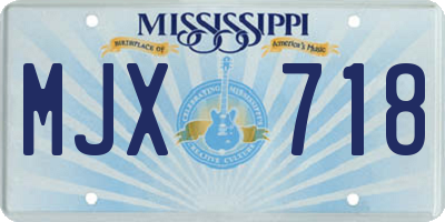 MS license plate MJX718