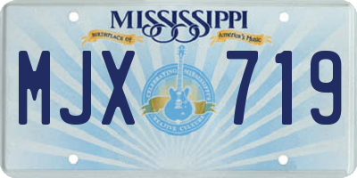 MS license plate MJX719