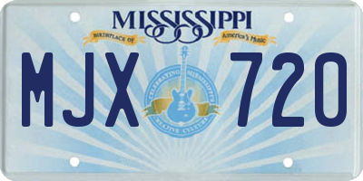 MS license plate MJX720