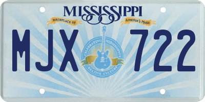 MS license plate MJX722