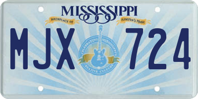 MS license plate MJX724