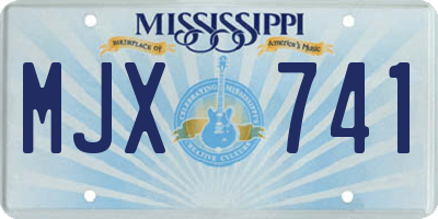 MS license plate MJX741