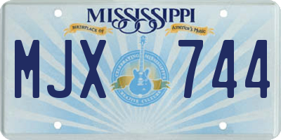 MS license plate MJX744