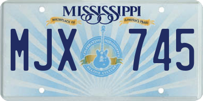 MS license plate MJX745