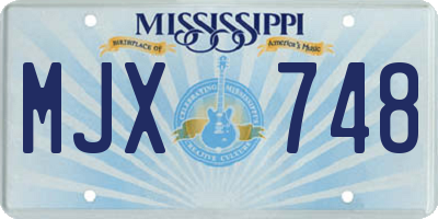 MS license plate MJX748
