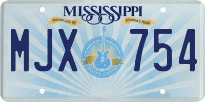 MS license plate MJX754