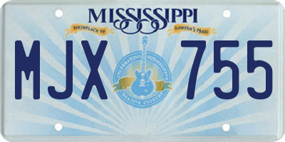 MS license plate MJX755