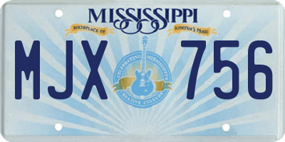 MS license plate MJX756