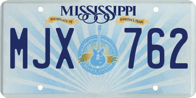 MS license plate MJX762