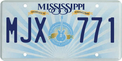 MS license plate MJX771