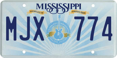 MS license plate MJX774