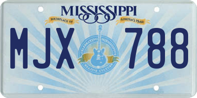 MS license plate MJX788