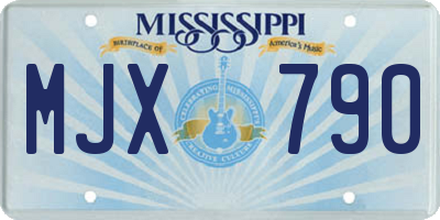 MS license plate MJX790