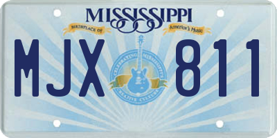 MS license plate MJX811